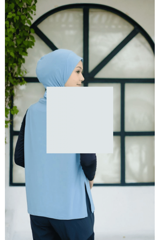 Farina Hijab Outer Dusty Blue